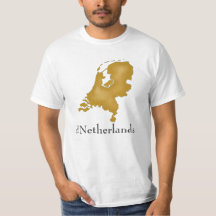 The Netherlands in Gold with Bold Text