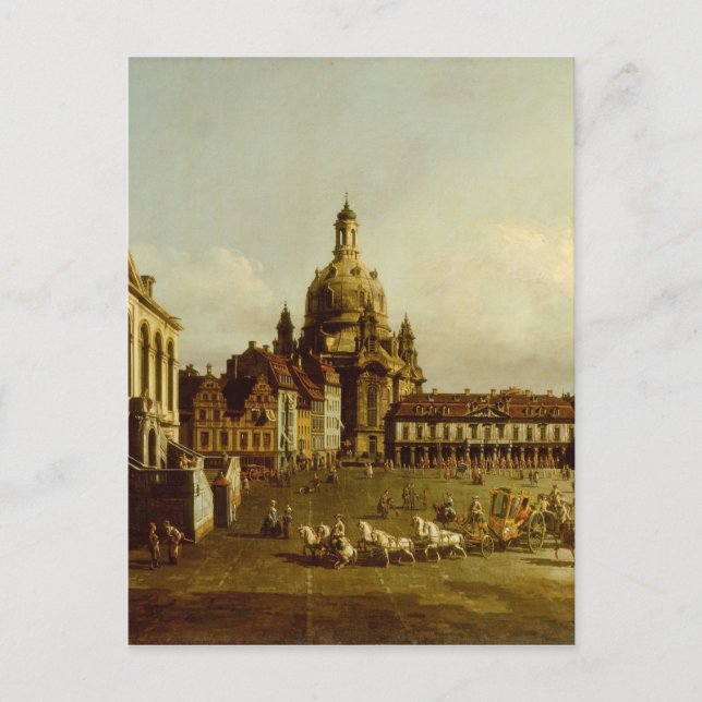 The Neuer Marktplatz in Dresden Bernardo Bellotto Postcard (Front)