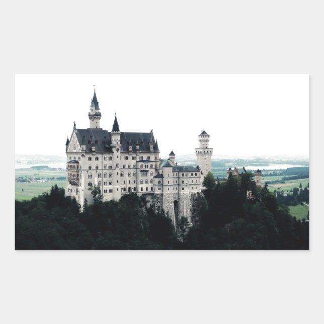 The Neuschwanstein Castle Rectangular Sticker (Front)