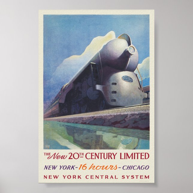 The New 20th Century Limited Vintage Poster 1938 (Front)