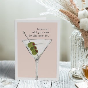 The New 30   Funny Birthday Greeting Card