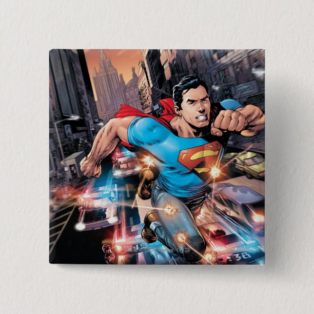The New 52 - Superman #1 2 15 Cm Square Badge (Front)