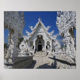 The new all white temple of Wat Rong Khun in Poster