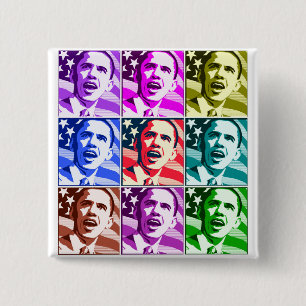 The New America, President Barack Obama .ized 15 Cm Square Badge
