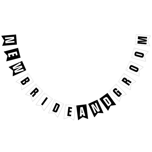 THE NEW BRIDE AND GROOM WEDDING DECOR BUNTING  (All)