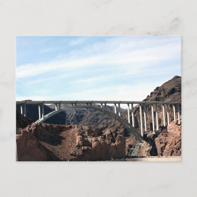 The New Bridge at Hoover Dam Postcard (Front)