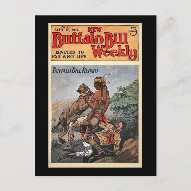 The New Buffalo Bill Weekly No. 210 1916 Postcard (Front)