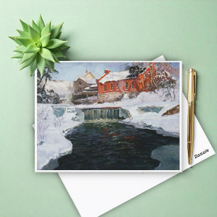 The new factory in Lillehammer,  Thaulow, Frits  Postcard