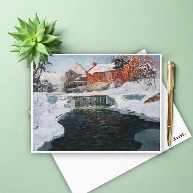 The new factory in Lillehammer,  Thaulow, Frits  Postcard (Creator Uploaded)