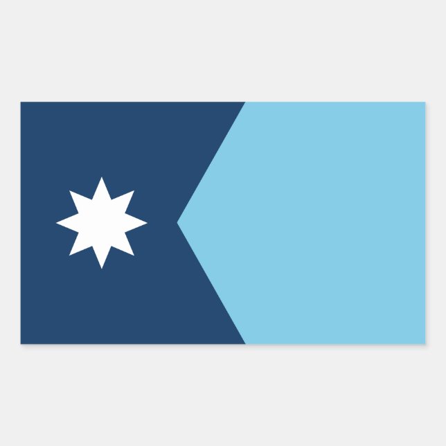 The new Flag of Minnesota State (2023 redesign) Rectangular Sticker (Front)