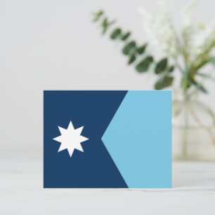 The new Flag of Minnesota State Postcard