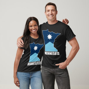 The new Flag of Minnesota State with map T-Shirt