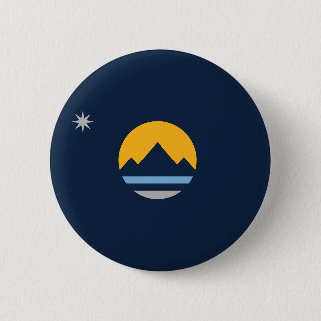 The New Flag of Reno, Nevada 6 Cm Round Badge (Front)