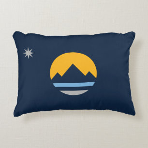 The New Flag of Reno, Nevada Decorative Cushion