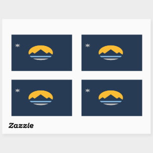 The New Flag of Reno, Nevada Rectangular Sticker