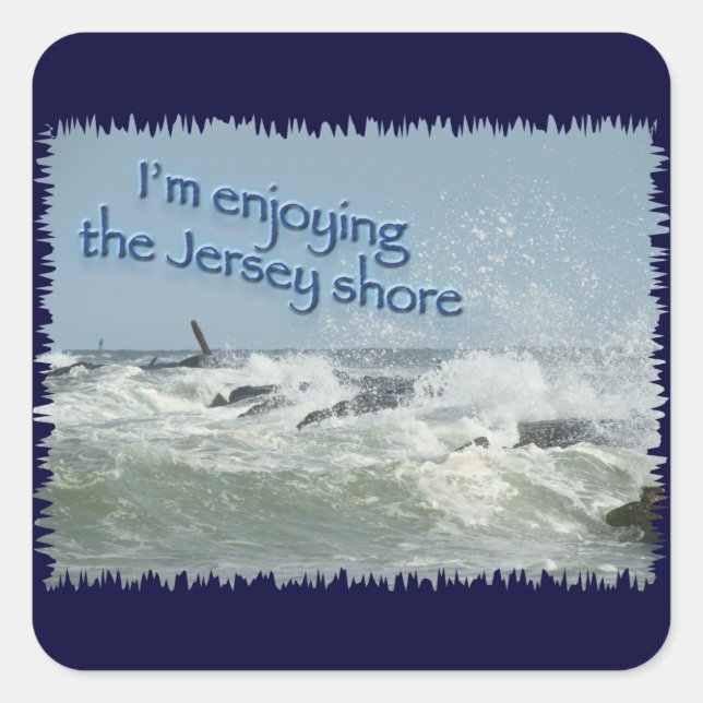 The New Jersey Shore Square Sticker (Front)