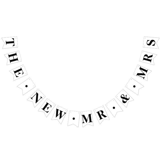THE NEW MR AND MRS WEDDING DECOR BUNTING  (All)
