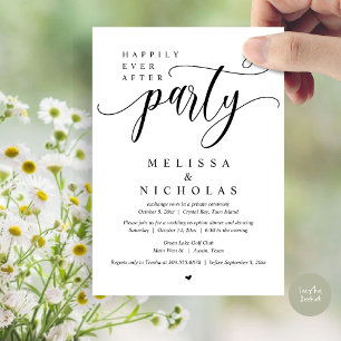 The New Mr and Mrs, Wedding Elopement Dinner Party Invitation