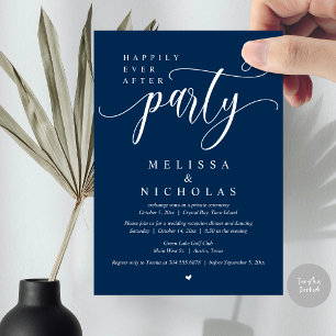 The New Mr and Mrs, Wedding Elopement Dinner Party Invitation
