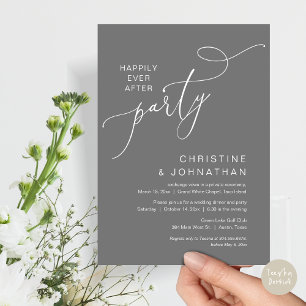 The New Mr and Mrs, Wedding Elopement Dinner Party Invitation