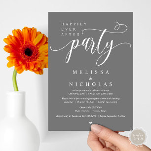 The New Mr and Mrs, Wedding Elopement Dinner Party Invitation