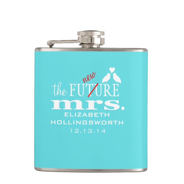 The New Mrs.-Brides Hip Flask (Front)