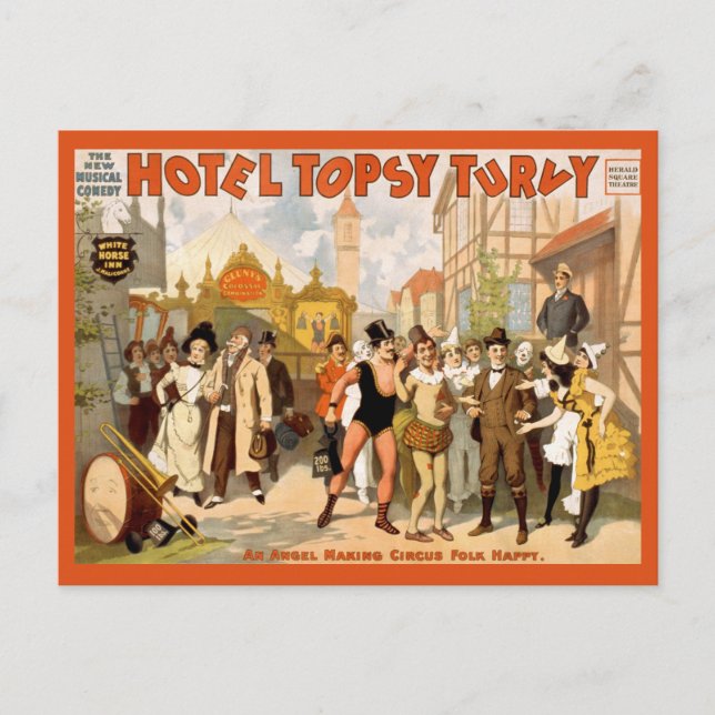 The New Musical Comedy, Hotel Topsy Turvy Postcard (Front)