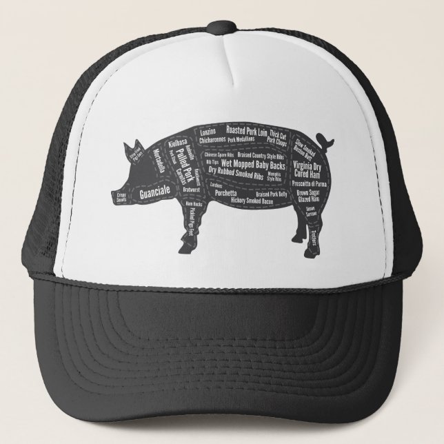 The NEW Pig Primal Map Trucker Hat (Front)