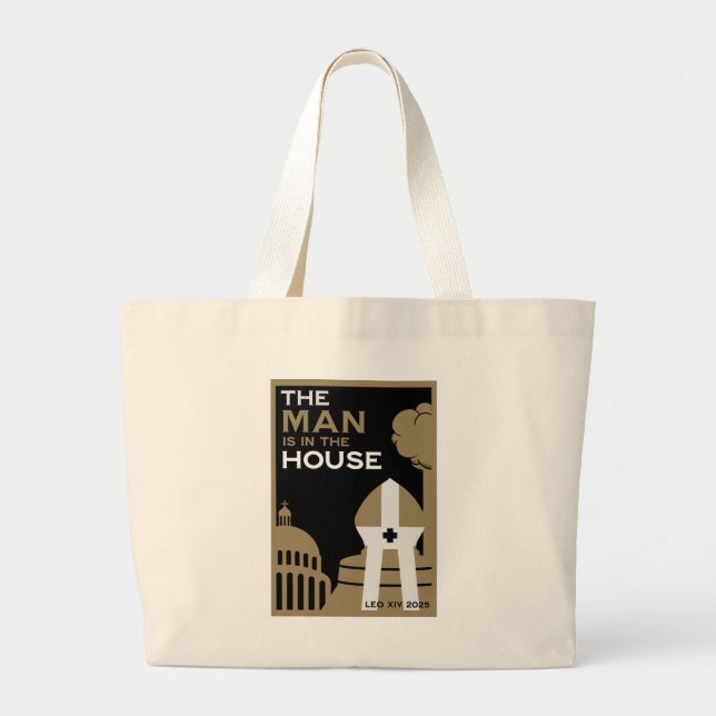 The New Pope 2025 Large Tote Bag (Front)