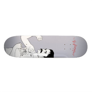 The New Pornographers Grey Boxer Skateboard