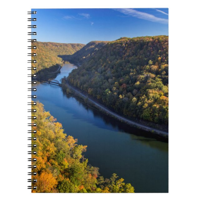 The New River Gorge At Hawks Nest State Park Notebook (Front)