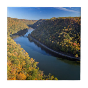 The New River Gorge At Hawks Nest State Park Tile