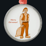 The new Santa Claus - Merry Christmas! Metal Tree Decoration<br><div class="desc">The new Santa Claus - Merry Christmas!  Coloured pencil drawing by Krisi ArtKSZP >>> More Products in Store Category >>> Funny Drawings - Lustige Zeichnungen >>> The new Santa Claus</div>