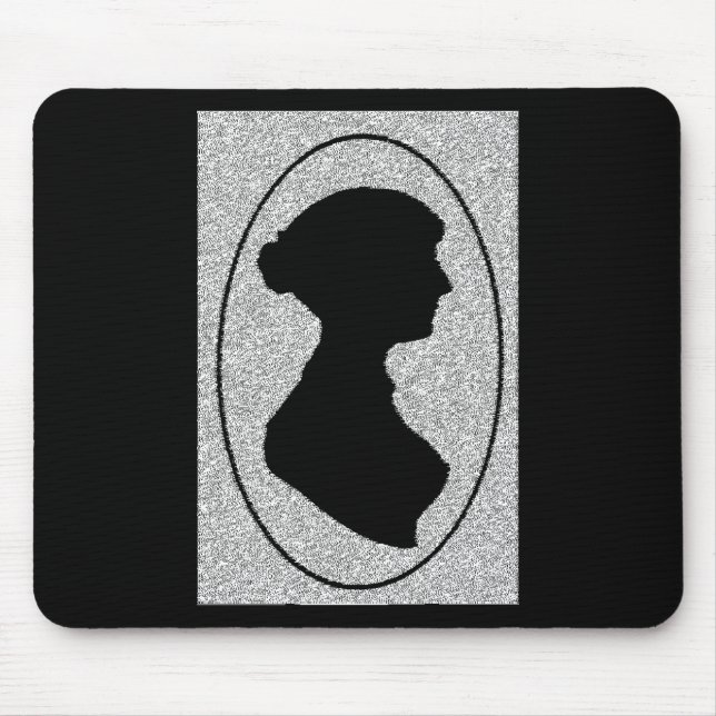 The New silhouette Of Jane Austen Mouse Pad (Front)