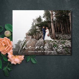 The New Us Elopement Announcement Postcard