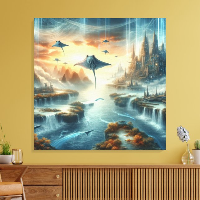 The New World Fantasy Art Canvas Print (Insitu(LivingRoom))