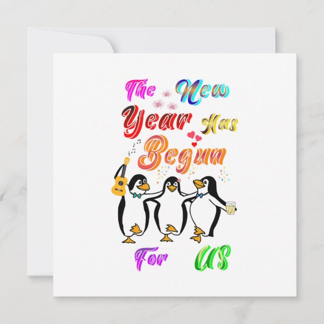 The New Year Has Begun For Us Card (Front)