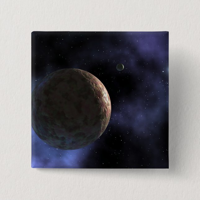 The newly discovered planet-like object 15 cm square badge (Front)