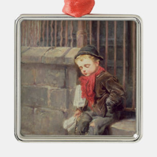 The News Boy Metal Tree Decoration