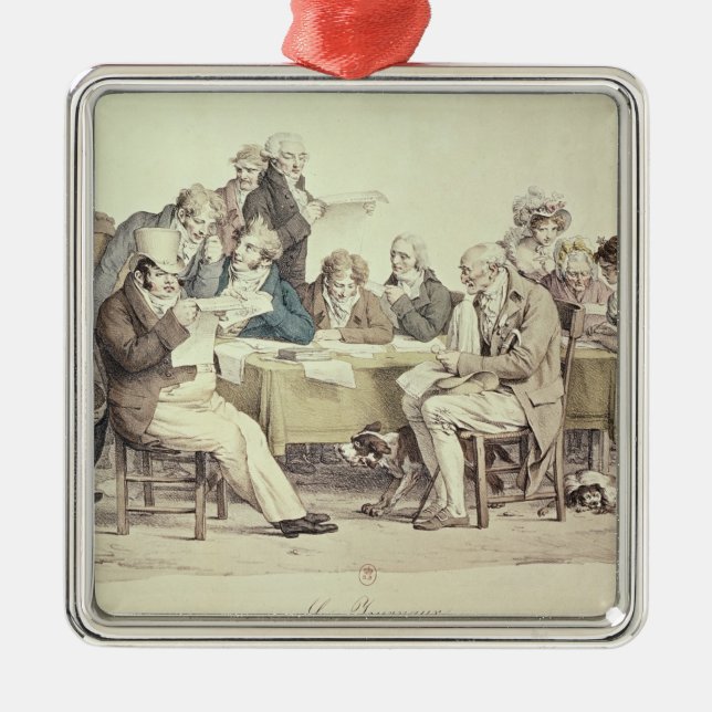 The Newspapers Metal Tree Decoration (Front)