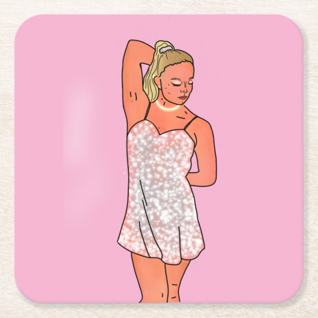 The Next Step Michelle's Showstoppa Square Paper Coaster (Front)