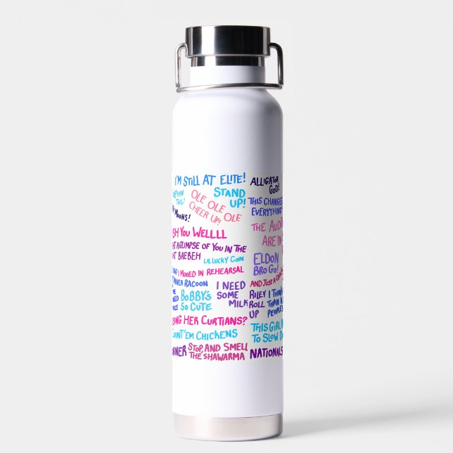The Next Step quotes Water Bottle (Back)