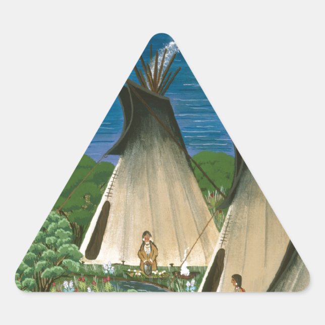 The Nez Perce ~ Wallowa Lake Triangle Sticker (Front)