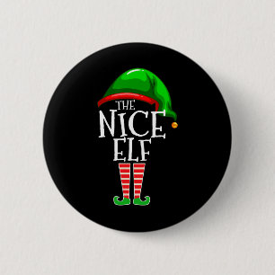 The Nice Elf Group Matching Family Christmas  6 Cm Round Badge
