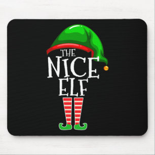 The Nice Elf Group Matching Family Christmas  Mouse Pad
