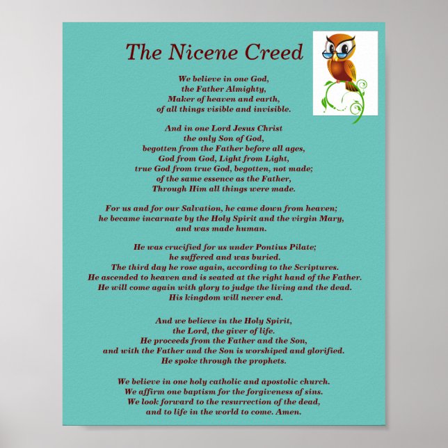 The Nicene Creed Poster (Front)