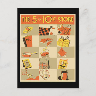 The nickel and dime store postcard