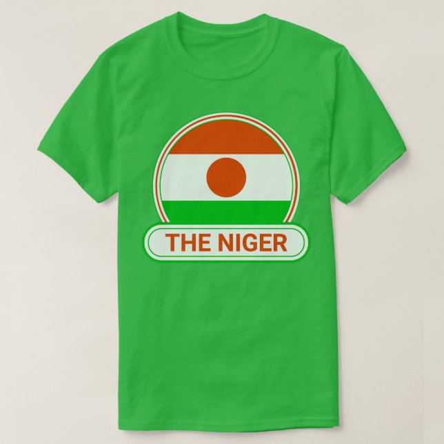The Niger Country Badge The Niger Flag T-Shirt (Design Front)