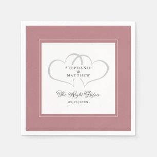 The Night Before After Rehearsal Dinner Dusty Rose Napkin