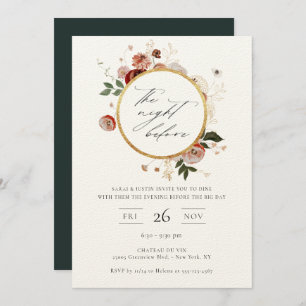 The Night Before Autumn Floral Invitation